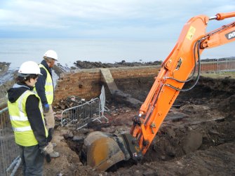 Archaeological excavation, Working shot of excavation, Joppa Salt Pan Works