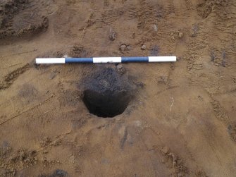 Archaeological excavation, Possible posthole [231], Balmakeith Industrial Estate