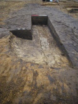 Archaeological excavation, Pit [403] section, Balmakeith Industrial Estate