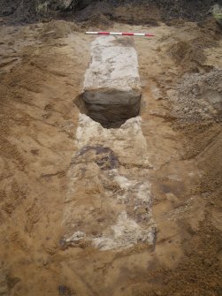 Archaeological excavation, View of modern cut in Area 1, Balmakeith Industrial Estate