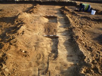 Archaeological excavation, Slot [353]/[355], Balmakeith Industrial Estate