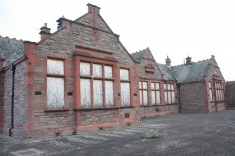Historic building recording, External S elevation of the 2nd Phase, Wellbraehead Primary School, Forfar