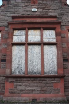 Historic building recording, External detail of the window of the E gable wing of the S elevation, Wellbraehead Primary School, Forfar