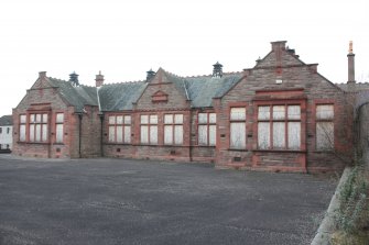 Historic building recording, General shot of the external S elevation, Wellbraehead Primary School, Forfar