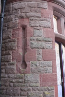 Historic building recording, Detail of the faux-window on the main entrance, Wellbraehead Primary School, Forfar