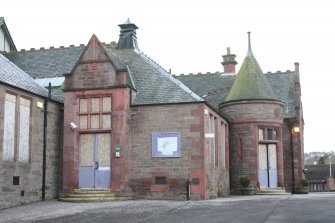 Historic building recording, External view of the W end of the N elevation, Wellbraehead Primary School, Forfar