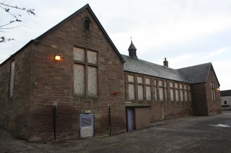 Historic building recording, External general view of the N elevation of the 1st Phase, Wellbraehead Primary School, Forfar