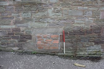 Historic building recording, External detail of the brick-blocked window on the E elevation 1st phase, Wellbraehead Primary School, Forfar