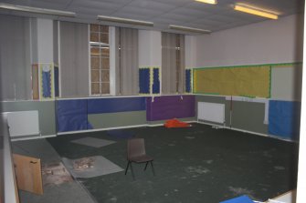 Historic building recording, Internal view of Room 2, Wellbraehead Primary School, Forfar