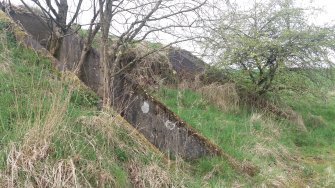 View from the SSE of the ENE side of the bomb store 