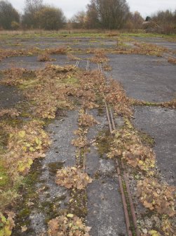 The rails on which ran the pair of sliding doors at the ENE end of the most northerly hangar