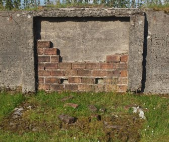 The remnants of a demolished ammunition locker