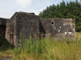 The SE wall of the engine room attached to the NW gun-pit (NS 45132 57213) 