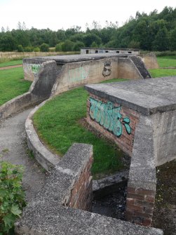 The path leading from the SE gun-pit (NS 68197 59817) to the SE magazine, with the pit’s crew shelter to the right