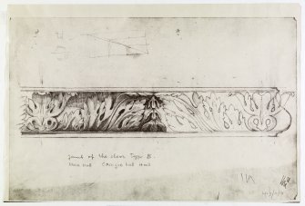 Photostat of drawing of the jamb of hall door, Craigiehall House, Edinburgh. 
