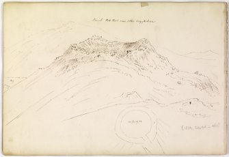 Drawing and sketch plan of dun from album, page 72 (reverse).