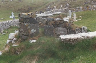 Historic building survey, General view, Cille-Bharra Church Group, Eoligarry, Barra