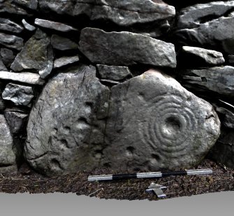Snapshot of 3D model, from Scotland's Rock Art Project, Tealing 1, Tealing, Angus
