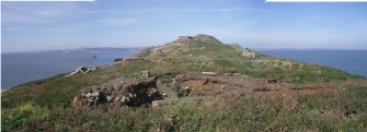 Archaeological survey phase 1, Panoramic view stitched together, Inchkeith Island, Firth of Forth, Fife