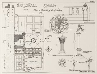 Plan and details of Earlshall Garden.
