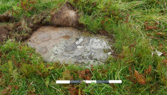 Digital photograph of panel to west, from Scotland's Rock Art Project, Clachan Ard, Bute, Argyll and Bute