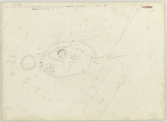 Plane table survey of palisaded settlement and enclosure, Hillside Knowe