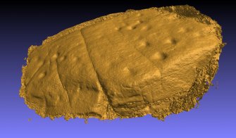 Snapshot of 3D model, from Scotland's Rock Art Project, Scarrel 4, Bute, Argyll and Bute