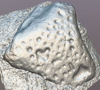 Snapshot of 3D model, from Scotland's Rock Art Project, Migvie, Aberdeenshire