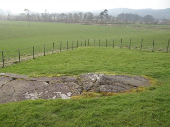 Digital photograph of panel to west, from Scotland's Rock Art Project, Baluachraig 1, Kilmartin, Argyll and Bute