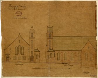 West & South elevations for Clepington Church, Main Street, Hilltown, Dundee.
