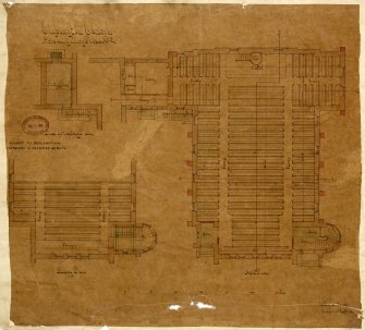 Gallery plan and main floor plan of Clepington Church, Main Street, Hilltown, Dundee.