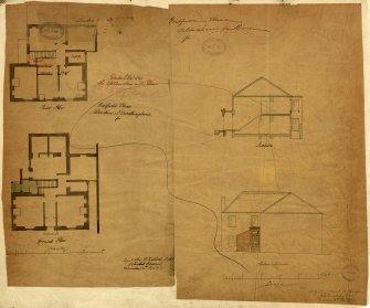 House, Westfield Place, Dundee.
Elevation, section and plans.