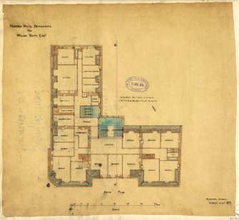 Proposed Hotel for Wm Smith, Queen's Hotel, 160 Nethergate, Dundee.
Attic Plan.
