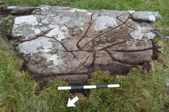 Digital photograph of perpendicular to carved surface(s), Scotland's Rock Art Project, Carnassarie Farm 3, Kilmartin, Argyll and Bute