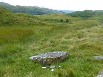 Digital photograph of panel in context with scale, from Scotland's Rock Art project, Carnassarie Farm, 6, Argyll And Bute