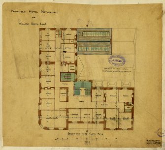 Proposed Hotel for Wm Smith, Queen's Hotel, 160 Nethergate, Dundee.
2nd and 3rd Floor Plan.