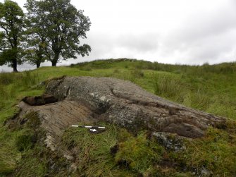 Digital photograph of panel to west, from Scotland's Rock Art Project, Glasvaar 7, Kilmartin, Argyll and Bute