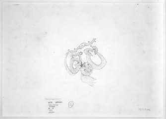 Survey drawing; plan of burnt mounds, Loch Ashie.