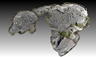 Snapshot of 3D model, Scotland's Rock Art Project, Ormaig 1, Kilmartin, Argyll and Bute