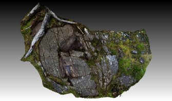 Snapshot of 3D model, from Scotland's Rock Art Project, Ormaig 4, Kilmartin, Argyll and Bute