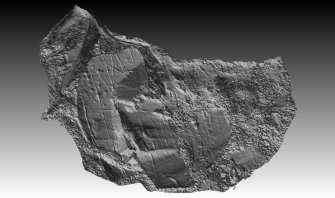 Snapshot of 3D model, from Scotland's Rock Art Project, Ormaig 4, Kilmartin, Argyll and Bute