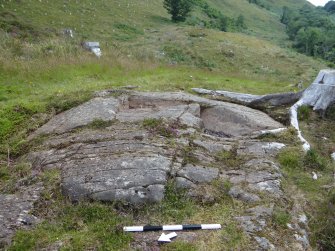 Digital photograph of panel to south-west, Scotland's Rock Art Project, Ormaig 3 and 4, Kilmartin, Argyll and Bute