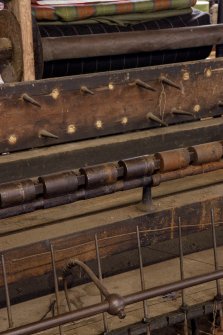 Islay, Bridgend/Redhouses Woollen Mill. Interior, first floor. Detail of Spinning Jenny. 