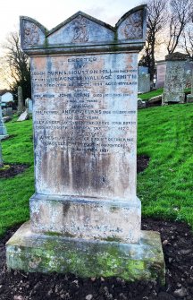 View of the gravestone of Agnes Wallace Smith, Houston Mill, who died in 1854.