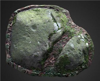 Snapshot of 3D model, Scotland's Rock Art Project, Tormain Hill 2, Edinburgh