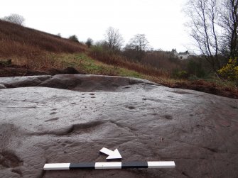 Digital photograph of rock art panel context, Scotland's Rock Art Project, Auchnacraig 4, West Dunbartonshire