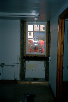 Historic building recording, Ground floor E wall S window, 126-128 High Street, Dunbar