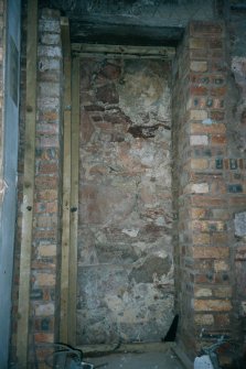 Historic building recording, Ground floor S wall, E end, press, 126-128 High Street, Dunbar