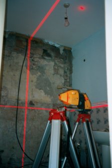 Historic building recording, Working shot, 126-128 High Street, Dunbar
