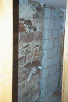 Historic building recording, Ground floor W wall, N end, blocked door, 126-128 High Street, Dunbar